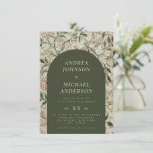 Floral Botanische en Groene Arch Natuur Thema Kaart (Staand voorkant)