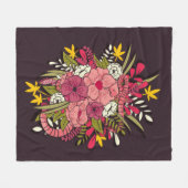 Floral botanische hand getrokken trilling  fleece deken (Voorkant (Horizontaal))