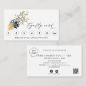 *~* FLORAL Botanische QR LOGO Rewards Hartelijk da Klantenkaartje (Voorkant / Achterkant)