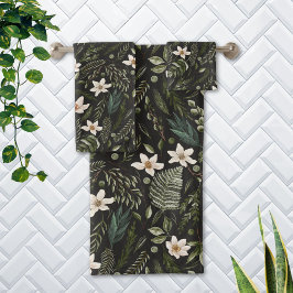 Floral Botanische Tuin Waterverf Natuur Patroon Bad Handdoek