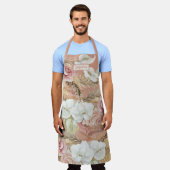 Floral Botanische Waterverf Blush Palm Greenery Schort (Gedragen)