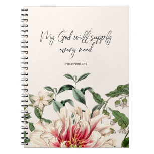 Floral Botanische Waterverf Faith Notitieboek