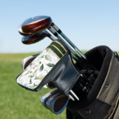 Floral Botanische Waterverf Glitter Monogram Golfheadcover (Insitu)