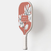 Floral Botanische Waterverf Script roze Pickleball Paddle (Links)