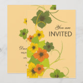 Floral Bouduoir - Floral Wedding Kaart (Voorkant / Achterkant)