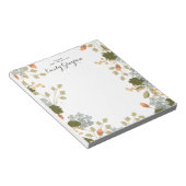 Floral Bounty Personalized Social Stationery Notitieblok (Schuin)