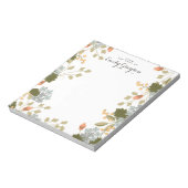 Floral Bounty Personalized Social Stationery Notitieblok (Linkerzijde)