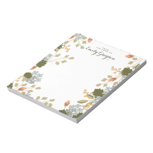 Floral Bounty Personalized Social Stationery Notitieblok (Linkerzijde)