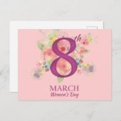 Floral Bouquet 8 Internationale dag van de vrouw Briefkaart (Voorkant / Achterkant)