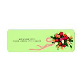 Floral Bouquet adres postmerken Etiket (Voorkant)