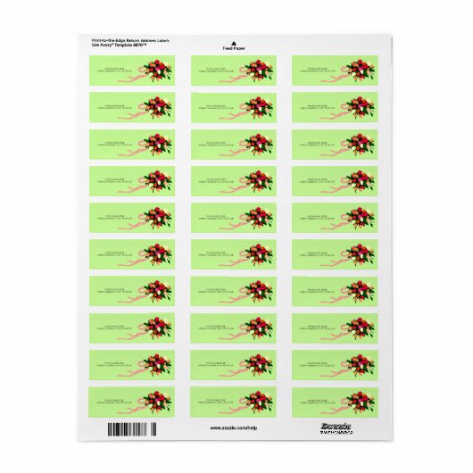 Floral Bouquet adres postmerken Etiket (Full Sheet)