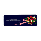 Floral Bouquet adres postmerken Etiket (Voorkant)