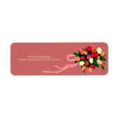 Floral Bouquet adres postmerken Etiket (Voorkant)