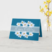 Floral Bouquet Anemone Bloedblauwe Birthday Kaart (Gele Bloem)