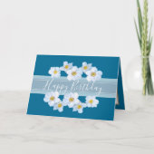  Floral Bouquet Anemone Bloedblauwe Birthday Kaart (Voorkant)