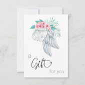 *~* Floral Bouquet Angel Wing Gift Certificate (Voorkant)