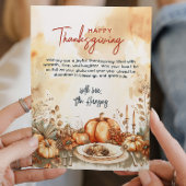 Floral Bouquet Arrangement Custom Thanksgiving Feestdagenkaart