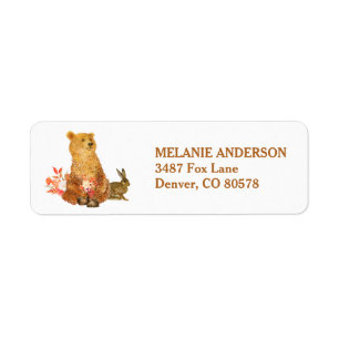 Floral Bouquet Beer Rabbit Return Label