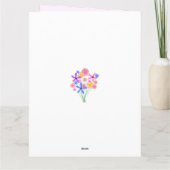 Floral Bouquet Birthday Kaart (Achterkant)
