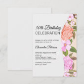 Floral Bouquet Birthday Kaart (Voorkant / Achterkant)