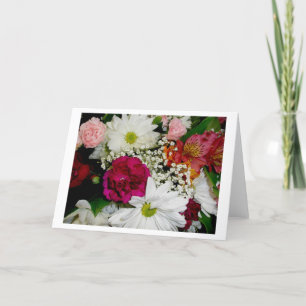 Floral Bouquet Blank Card Feestdagen Kaart