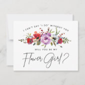 Floral Bouquet Bloemenmeisje Kaart (Voorkant)