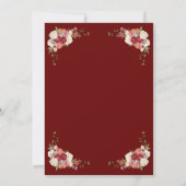  Floral Bouquet Border Islamic Wedding Kaart (Achterkant)