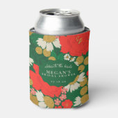 Floral Bouquet Bridal Shower Blikjeskoeler (Blikje Voorkant)