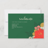 Floral Bouquet Bridal Shower Invitation Insert Kaart (Voorkant)