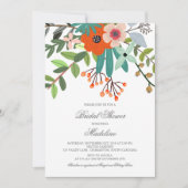 Floral Bouquet Bridal Shower Kaart (Voorkant)