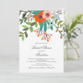 Floral Bouquet Bridal Shower Kaart (Staand voorkant)