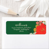 Floral Bouquet Bridal Shower Return Address Label (Insitu)