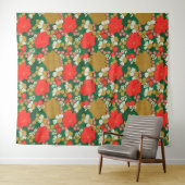 Floral Bouquet Bridal Shower Wandkleed (In Situ (horizontaal))