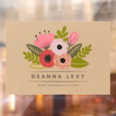Floral Bouquet Business Promotion Window Raamsticker (Vel 2)