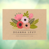 Floral Bouquet Business Promotion Window Raamsticker (Vel 3)