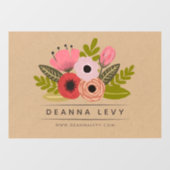 Floral Bouquet Business Promotion Window Raamsticker (Vel)