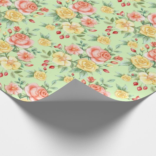 Floral Bouquet Cadeaupapier (Hoek)