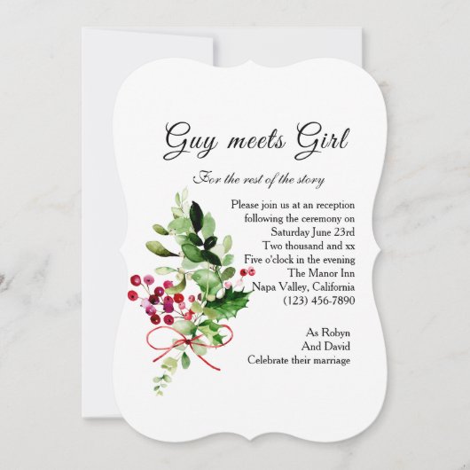 Floral Bouquet Casual Opvanguitnodiging Kaart (Voorkant)