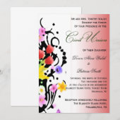 Floral Bouquet Civil Union Kaart (Voorkant / Achterkant)