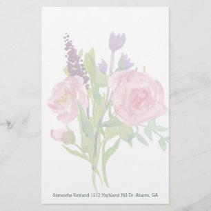Floral Bouquet Custom Stationery Briefpapier