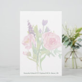 Floral Bouquet Custom Stationery Briefpapier (Staand voorkant)