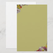 Floral Bouquet Design op Light Gold Stationery Briefpapier (Voorkant / Achterkant)