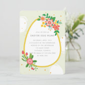 Floral Bouquet Easter Party Kaart (Staand voorkant)