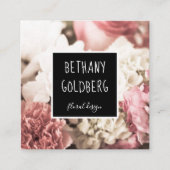 Floral Bouquet Florist Event Design Visitekaartje (Voorkant)