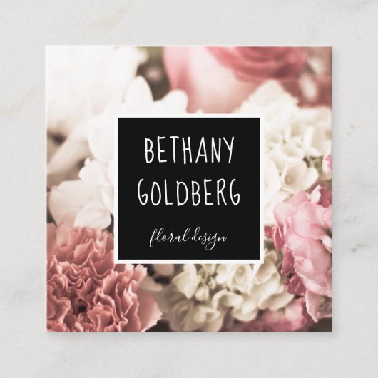 Floral Bouquet Florist Event Design Visitekaartje (Voorkant)
