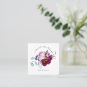 Floral Bouquet Florist Square Visitekaartje (Staand voorkant)