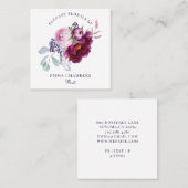 Floral Bouquet Florist Vierkante Visitekaartje (Voorkant / Achterkant)