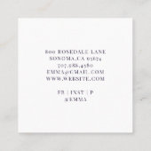 Floral Bouquet Florist Vierkante Visitekaartje (Achterkant)