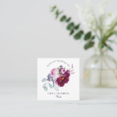 Floral Bouquet Florist Vierkante Visitekaartje (Staand voorkant)