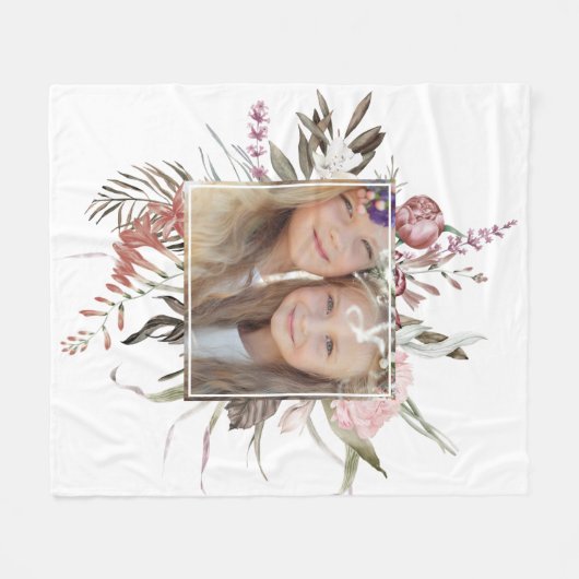 Floral Bouquet foto Fleece Deken (Voorkant (Horizontaal))